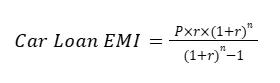 car loan emi calculator formula
