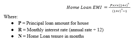 home loan emi formula