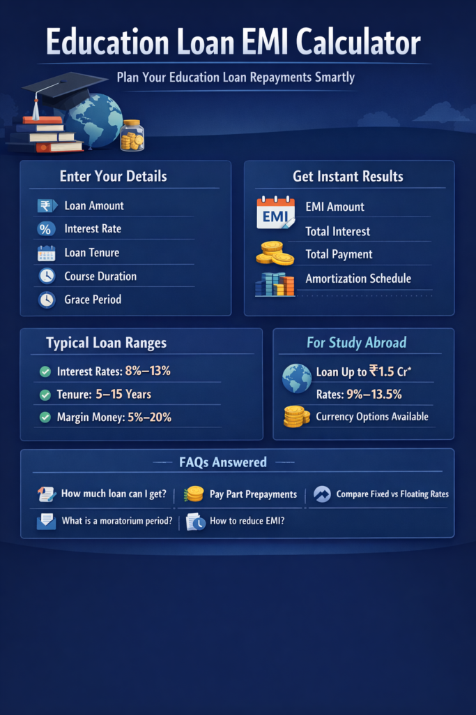 Education Loan EMI Calculator Guide
